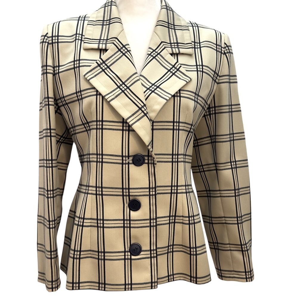 Vintage Givenchy Plaid Blazer France